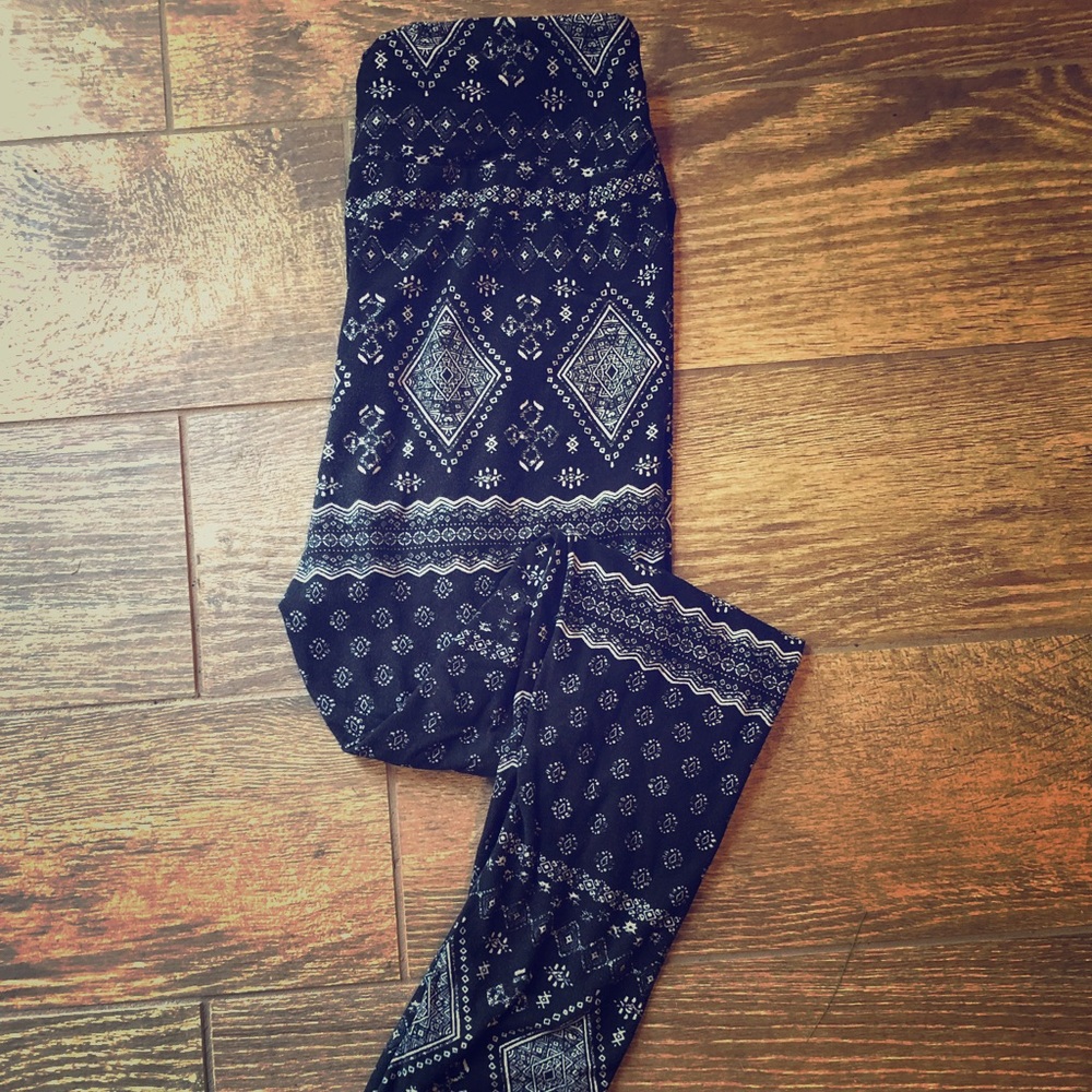 Leggings Black Printed S/M